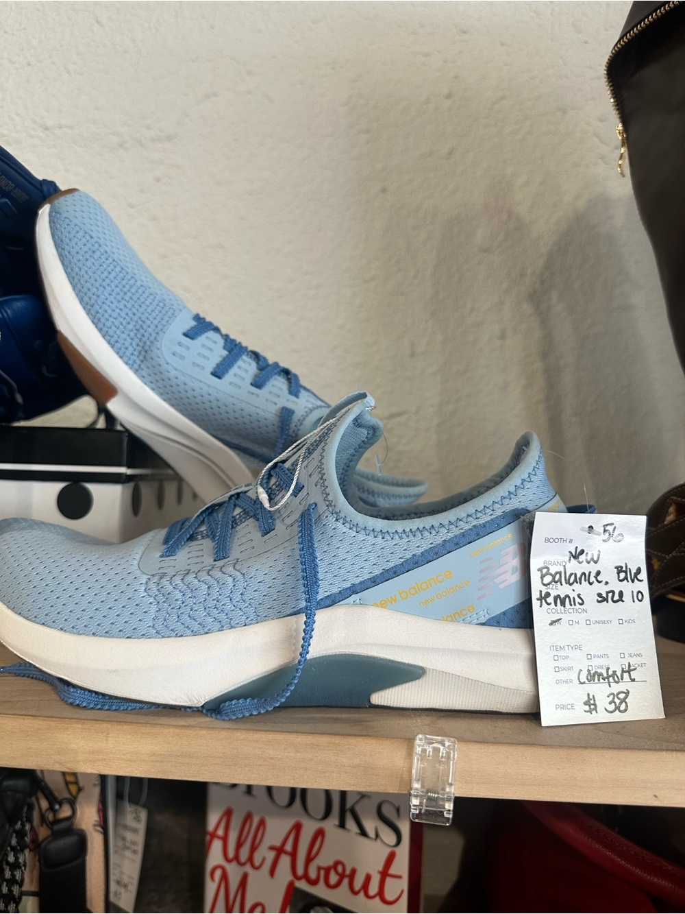 New Balance Light Blue Women's Knit Running Sneakers